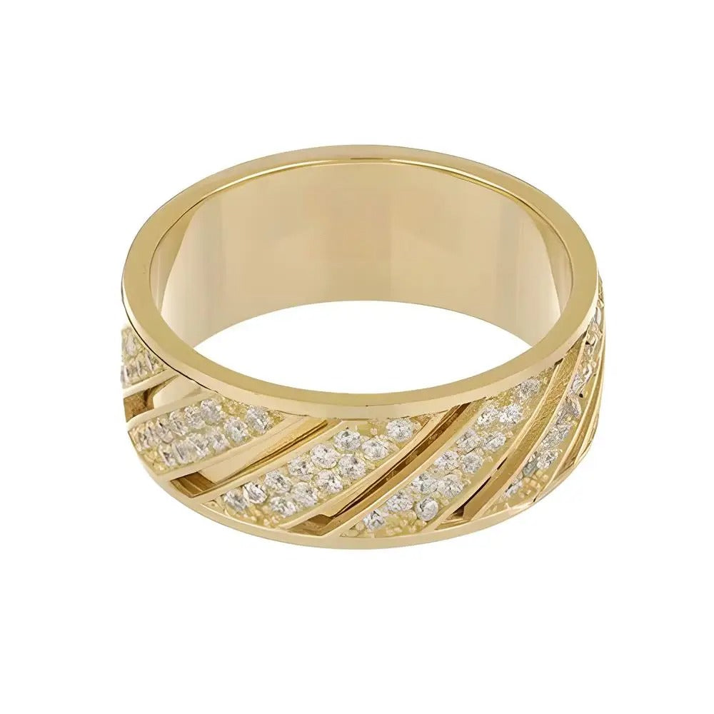 Gold ring with shiny finish