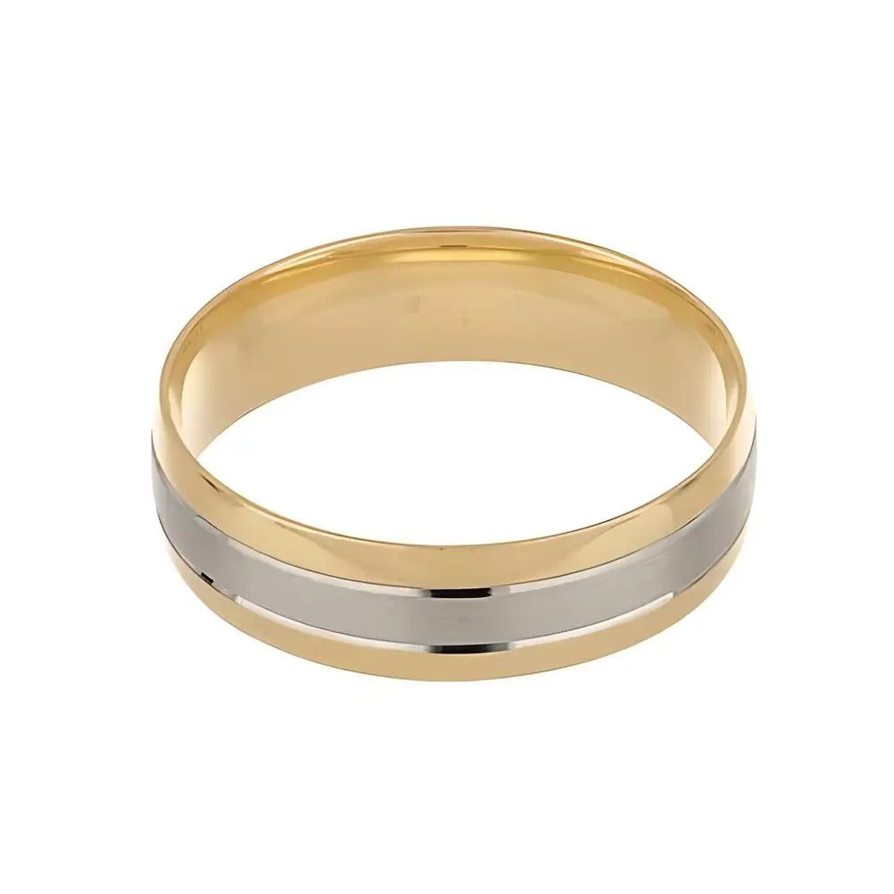 Beveled gold ring