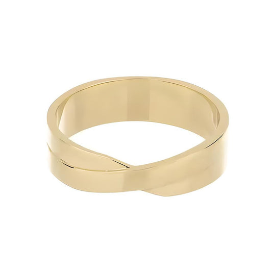 Intertwined gold ring