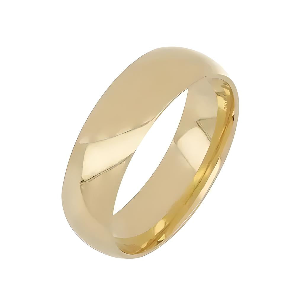 Smooth gold ring