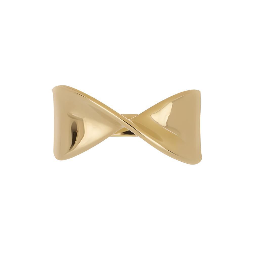 Gold bow-shaped ring