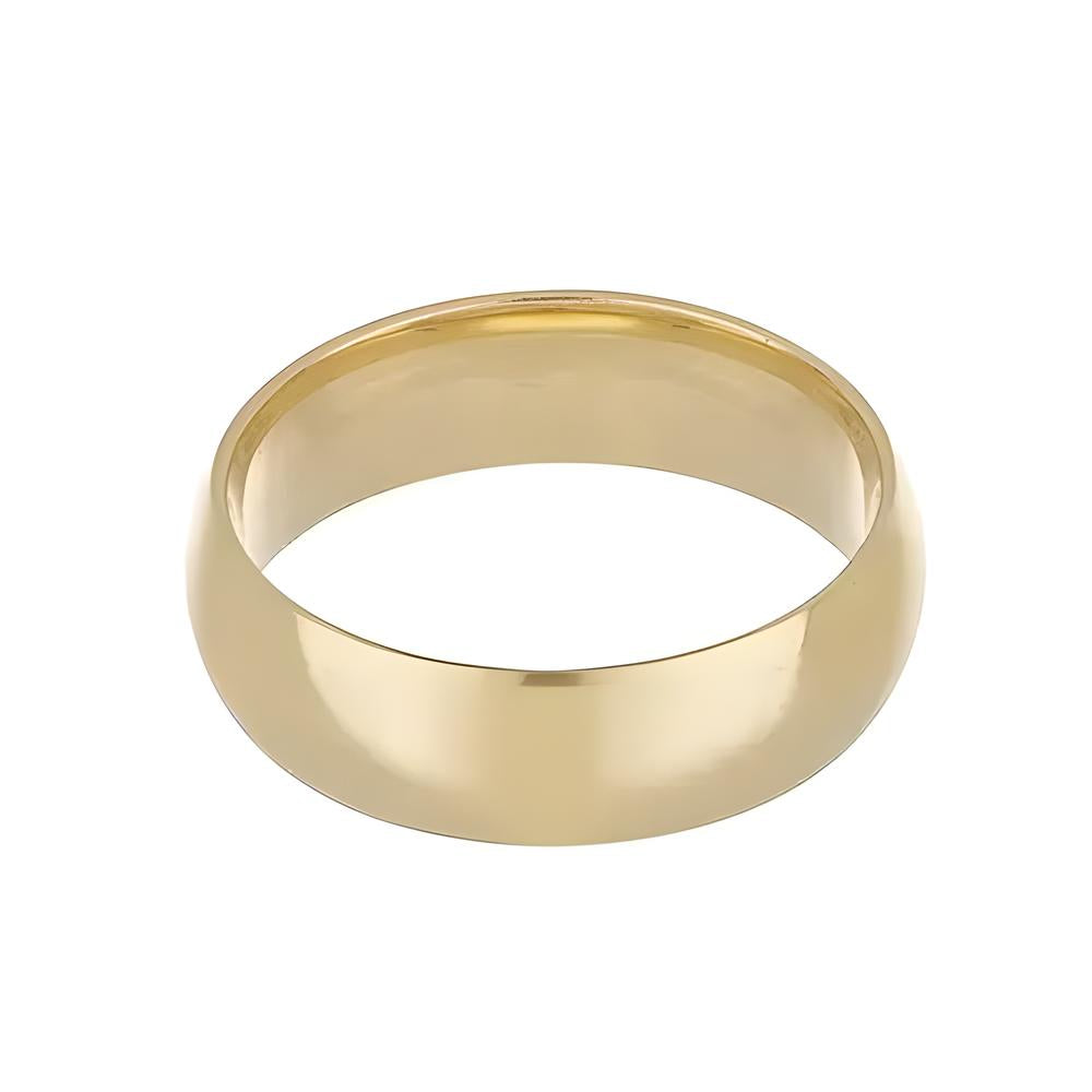 Smooth gold ring