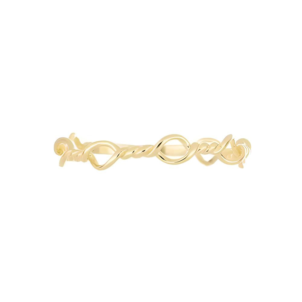 Openwork braided lasso ring