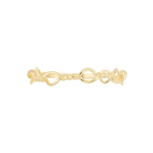 Openwork braided lasso ring