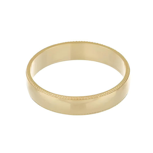 Gold diamond ring with serrated finish