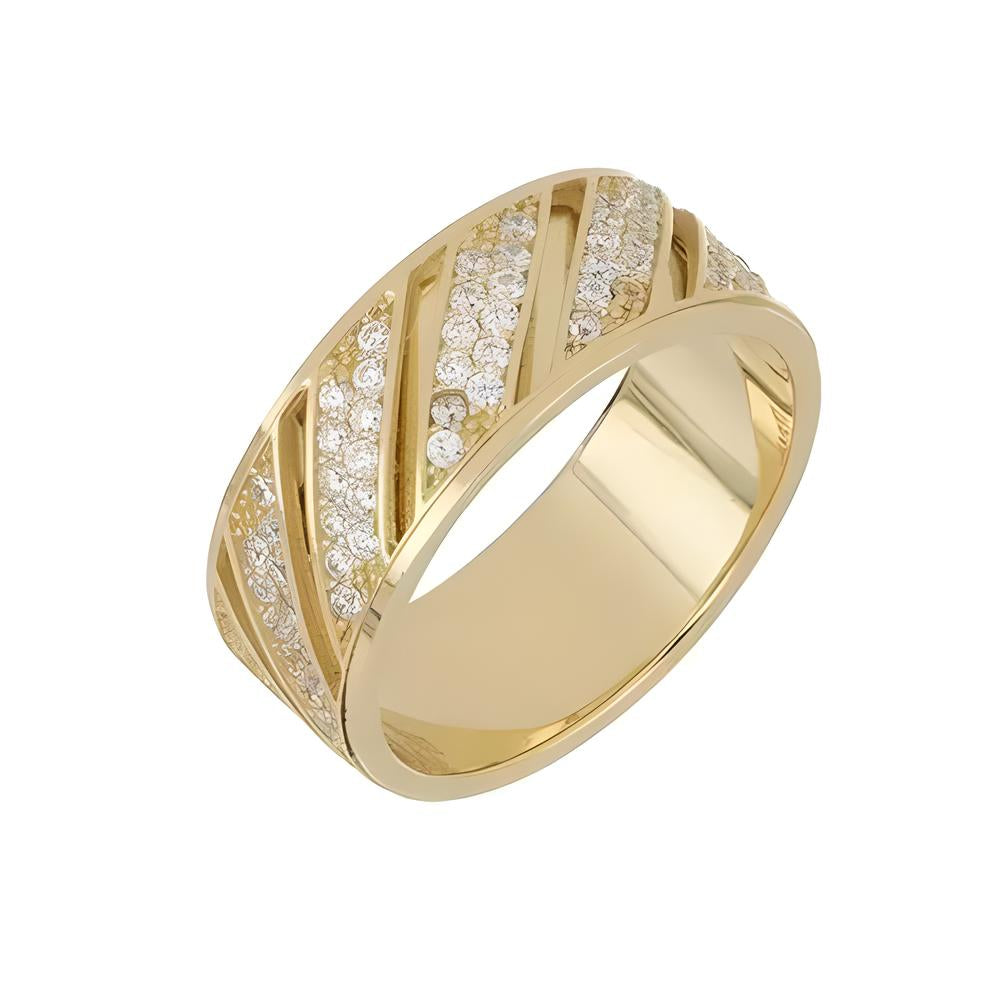 Gold ring with shiny finish