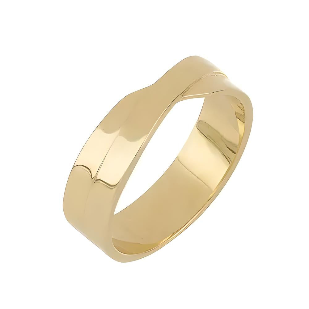 Intertwined gold ring