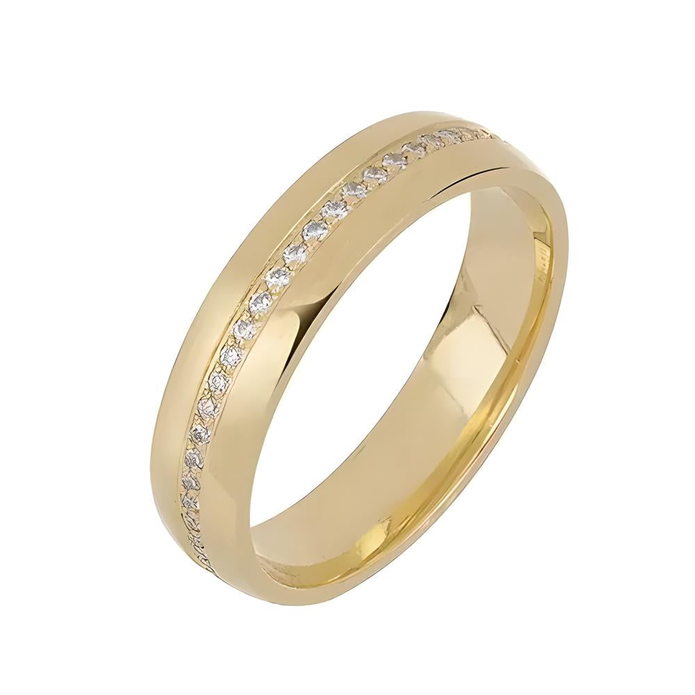 Gold interlaced ring with smooth finish